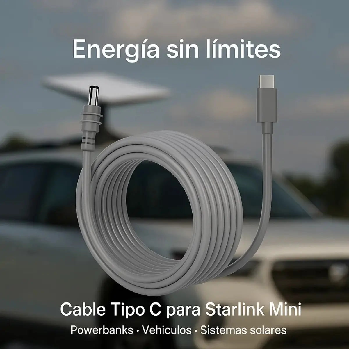 energia sin limites cable tipo c para starlink mini
