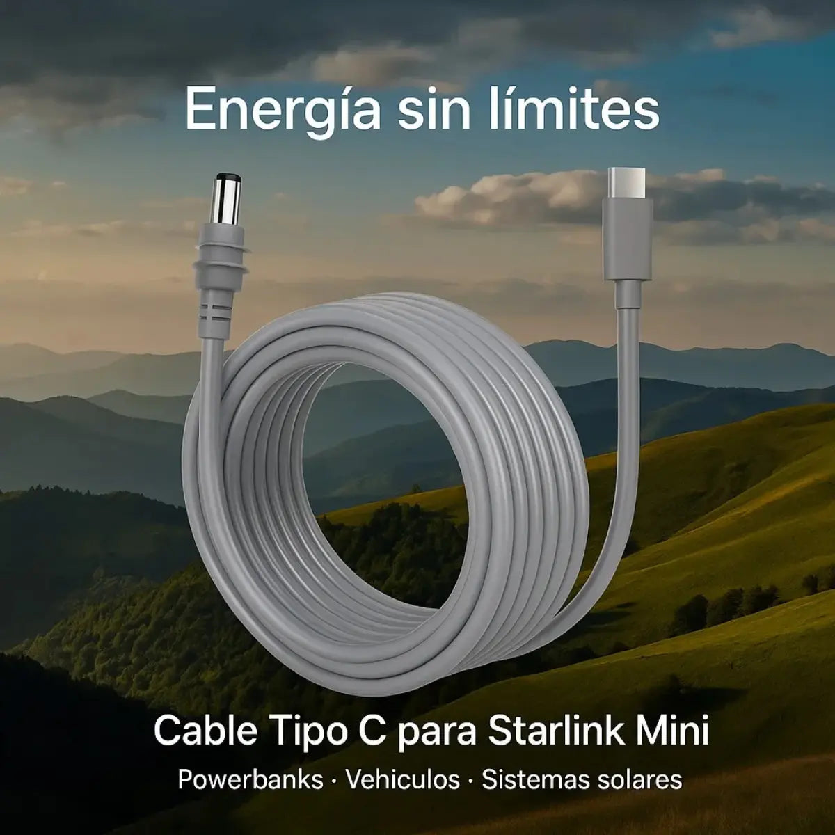 energia sin limites cable tipo c para starlink mini 