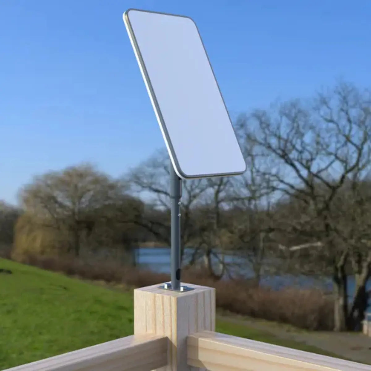 starlink motorizado en el campo 