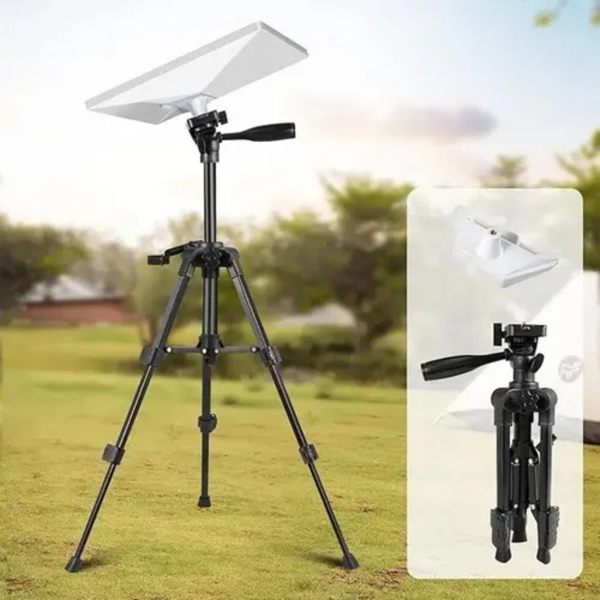 tripode starlink mini en uso